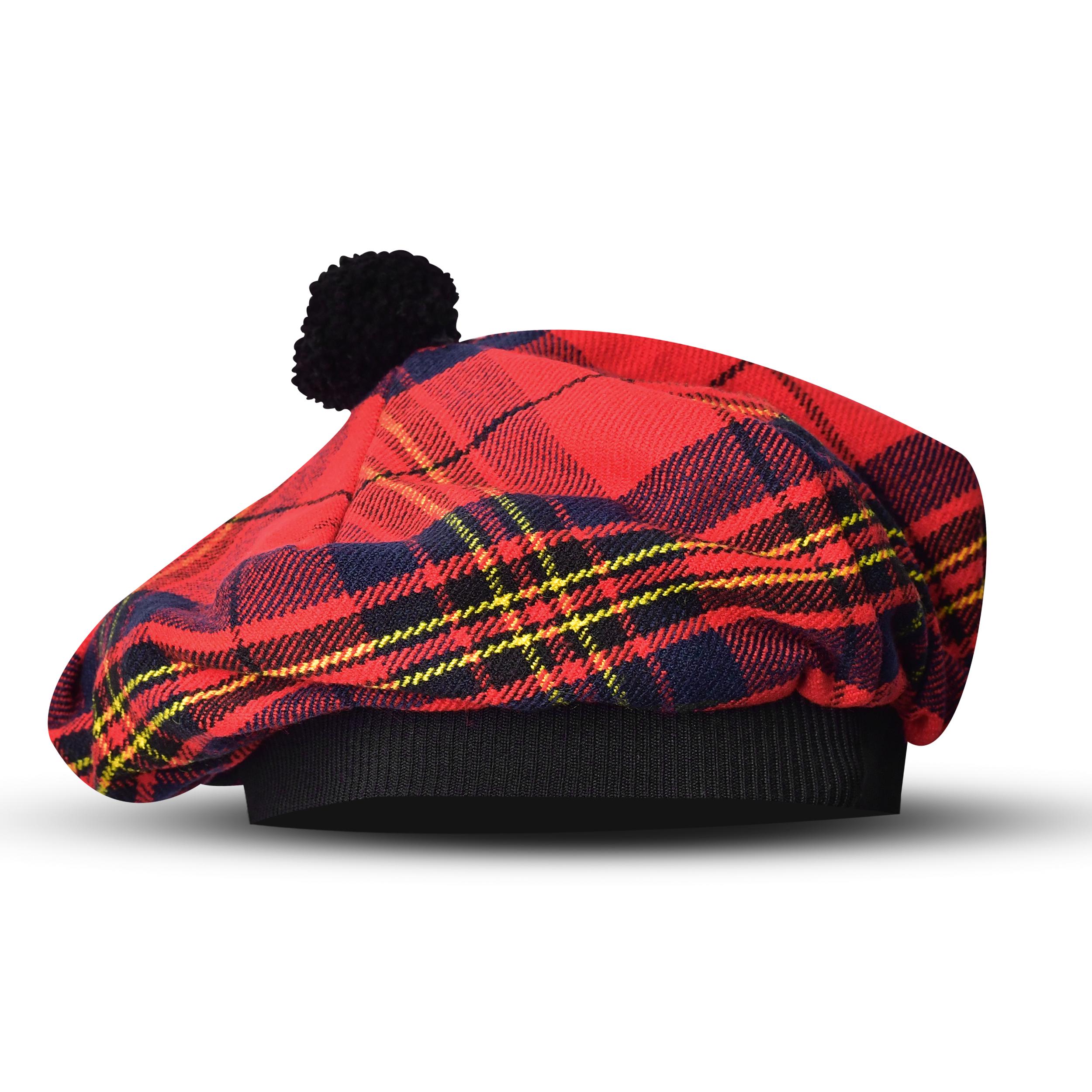 3122 Scottish Hat Tam O Shanter Scottish Bonnet Tartan Hat Acrylic Wool Scottish Hat Tam o Shanter Scottish Bonnet Tartan hat  main image 2