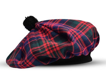 Macdonald Tartan Tam O Shanter Hat, Acrylic Wool Scottish  display picture 3