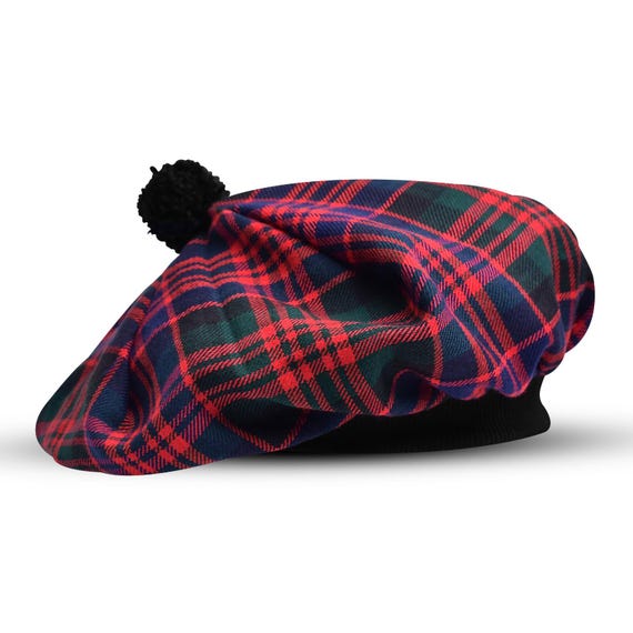 Macdonald Tartan Tam O Shanter Hat, Acrylic Wool Scottish  display picture 1