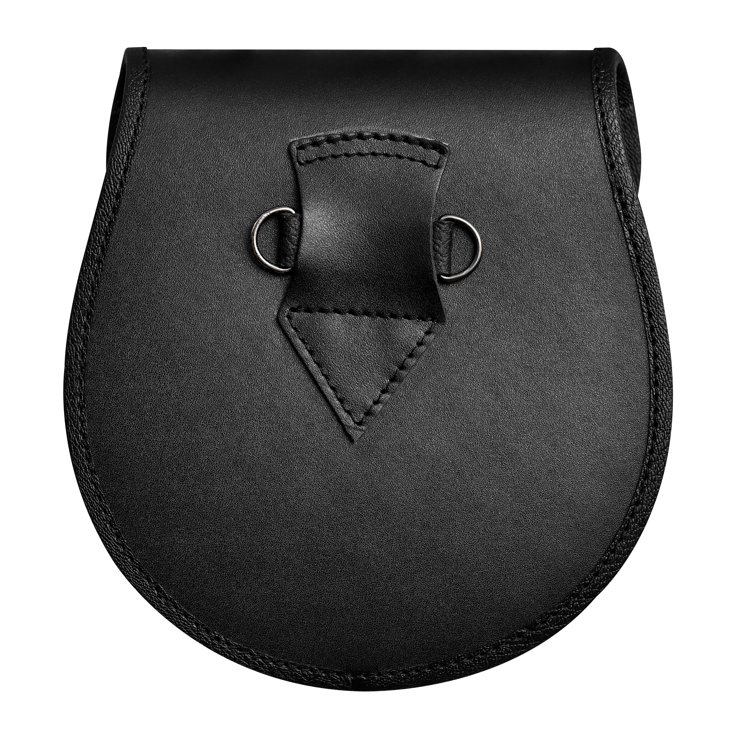 HIGHLAND Redstone Scottish Kilt Sporran Real Leather Semi 
