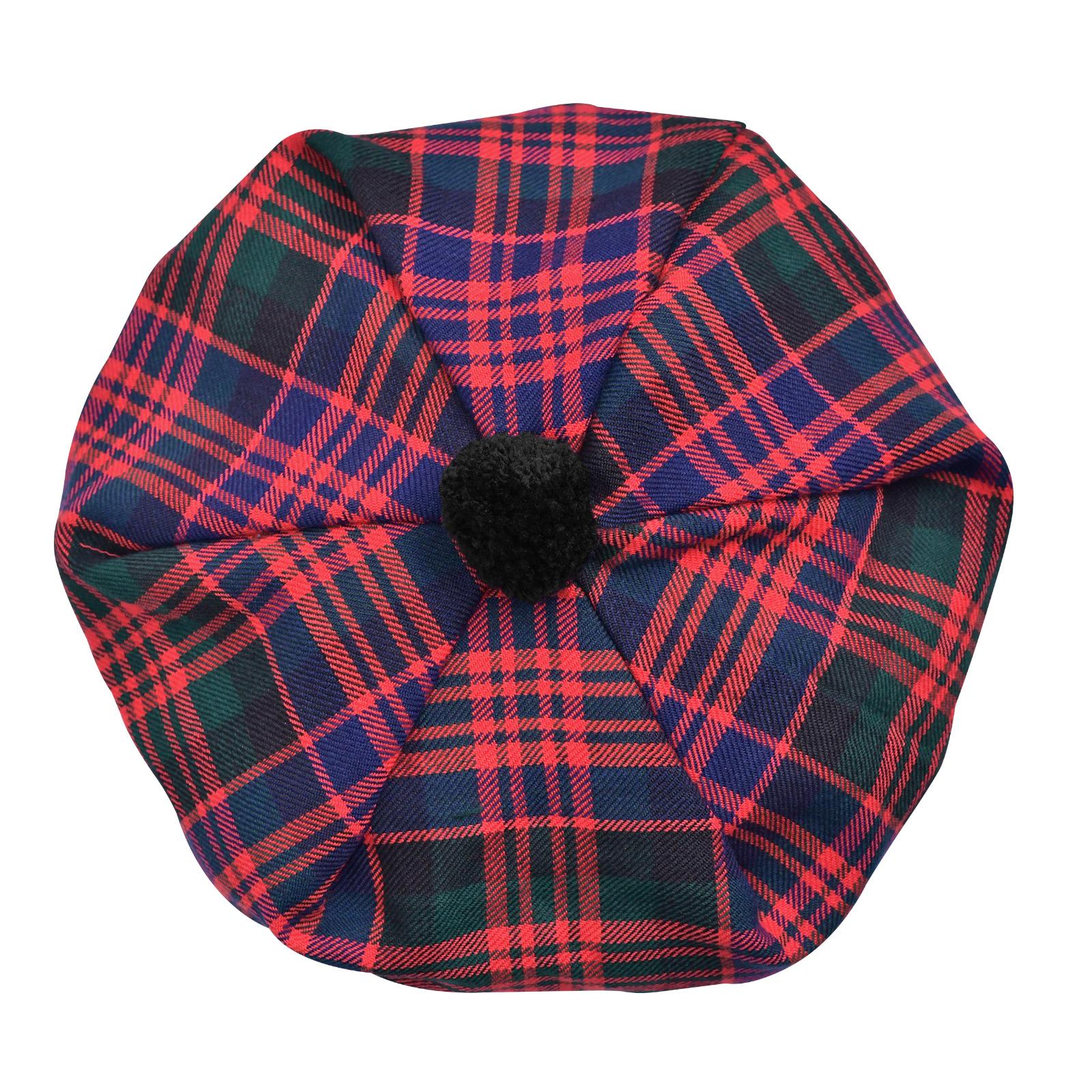 Vintage 100% Pure Wool Tam o\' Shanter Hat - Made in‎ Scotland - Dress MacDonald UMAM Scottish Traditional Tam o main image 3