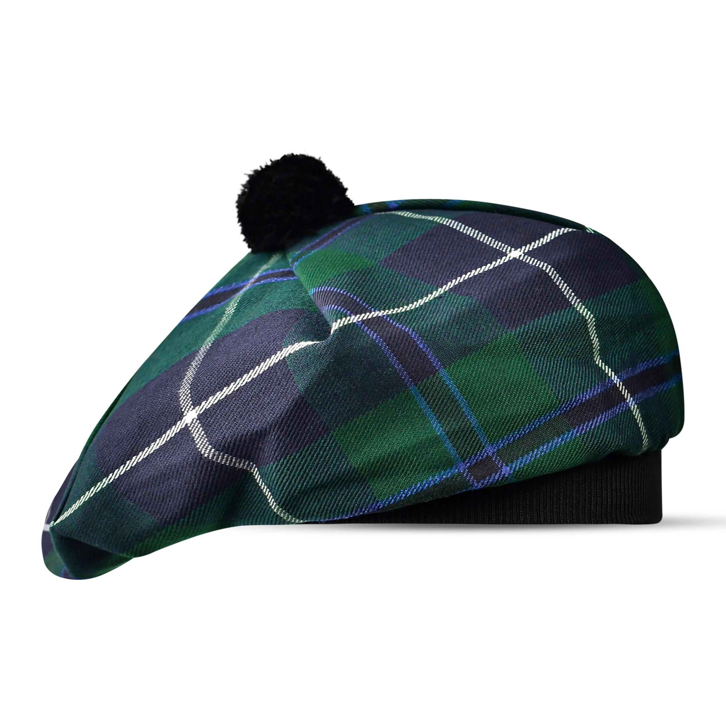 3122 Scottish Hat Tam O Shanter Scottish Bonnet Tartan Hat Acrylic Wool Scottish Hat Tam o Shanter Scottish Bonnet Tartan hat  main image 3