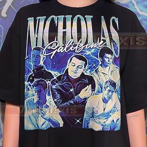 Nicholas Galitzine T-shirt, Vintage Skådespelare Stjärna Hjärtekrossare Kändis Artist T-shirt, 90-tals Retro Throwback, Nicholas Galitzine Tröja