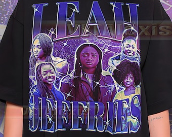 Leah Jeffries T-Shirt, Vintage Actress Star Celebrity Rising Star Performer Tee, 90s Retro Throwback, Leah Jeffries Sweater