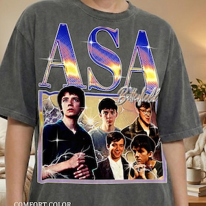 Asa Butterfield 90s Vintage Retro Bootleg Shirt, British Teen Actor Graphic Tee, Sci-Fi Cinema Star Fan Apparel