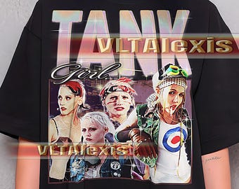 Camiseta pirata de Tank Girl, camiseta clásica de acción de heroína de cómic vintage, camiseta retro de los 90, suéter de Tank Girl
