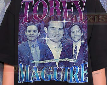 Camiseta de Tobey Maguire, camiseta vintage de actor, estrella, superhéroe, estilo retro de los 90, suéter de Tobey Maguire