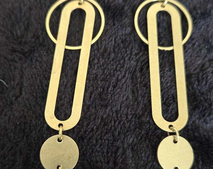 Raw Brass Earrings