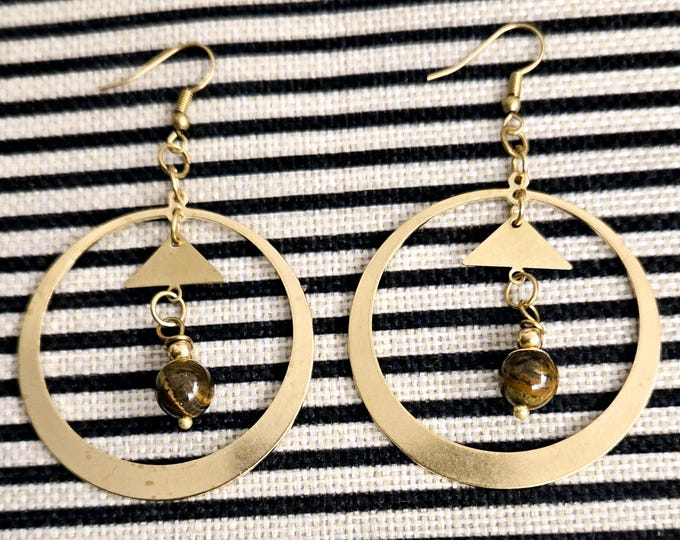 Raw Brass Earrings