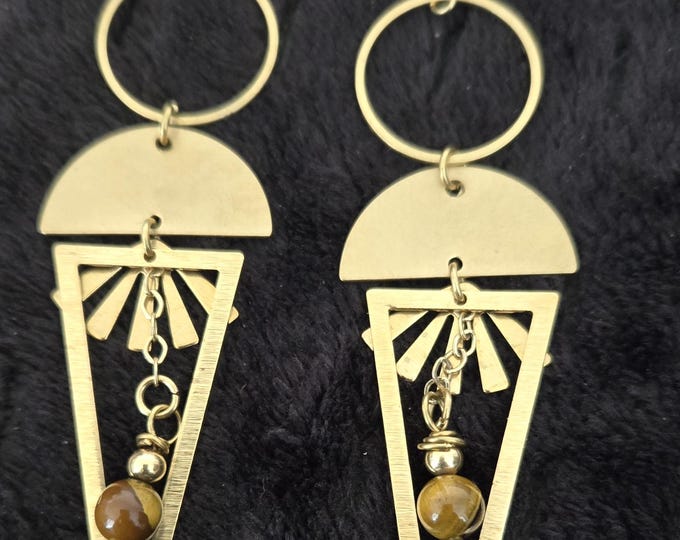 Raw Brass Earrings