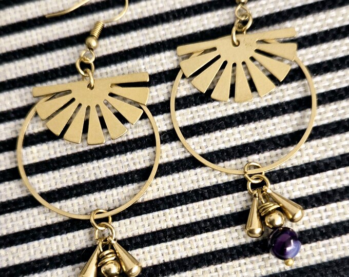 Raw Brass Earrings