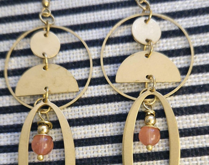 Raw Brass Earrings
