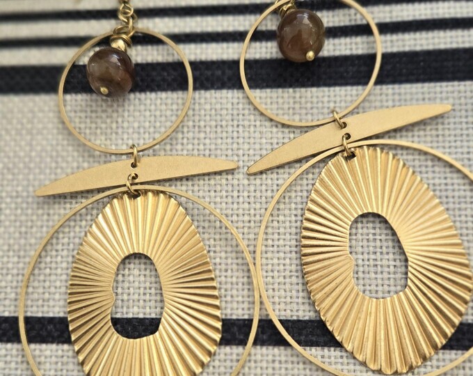Raw Brass Earrings