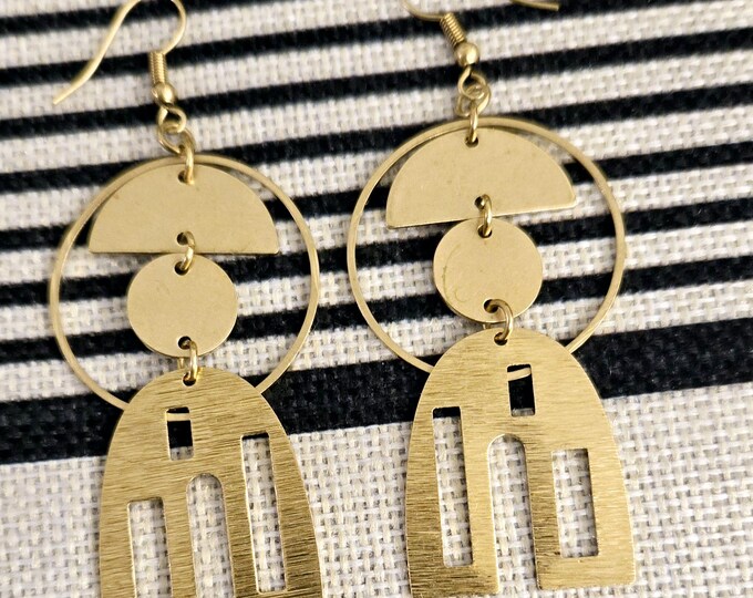 Raw Brass Earrings (Mini)