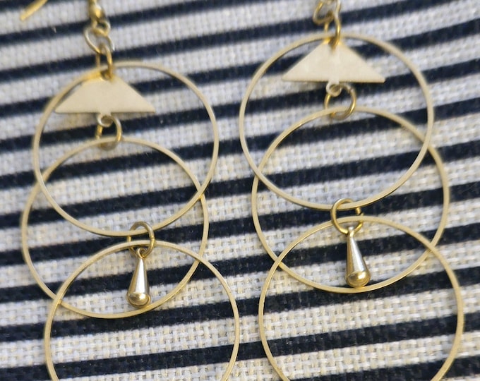 Raw Brass Earrings
