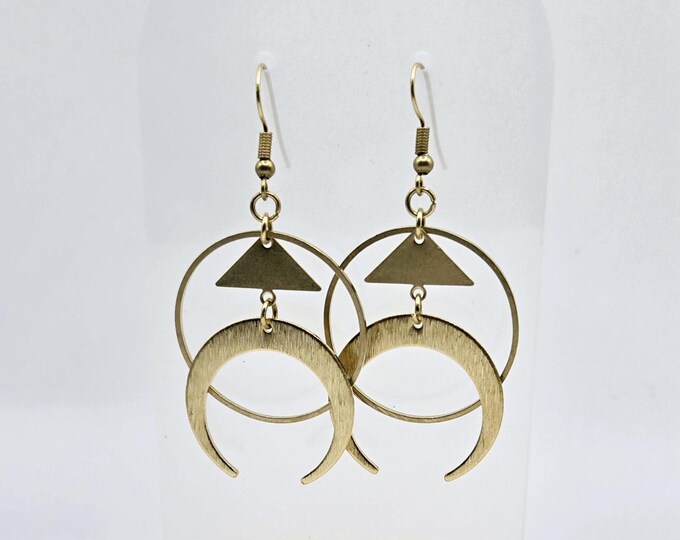 Raw Brass Earrings (Mini)