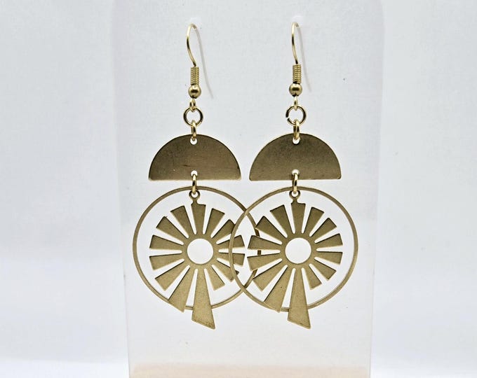 Raw Brass Earrings (Mini)