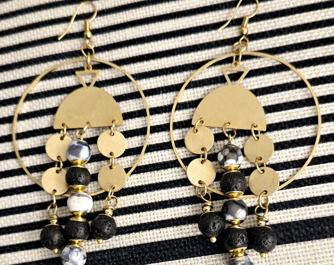 Raw Brass Earrings