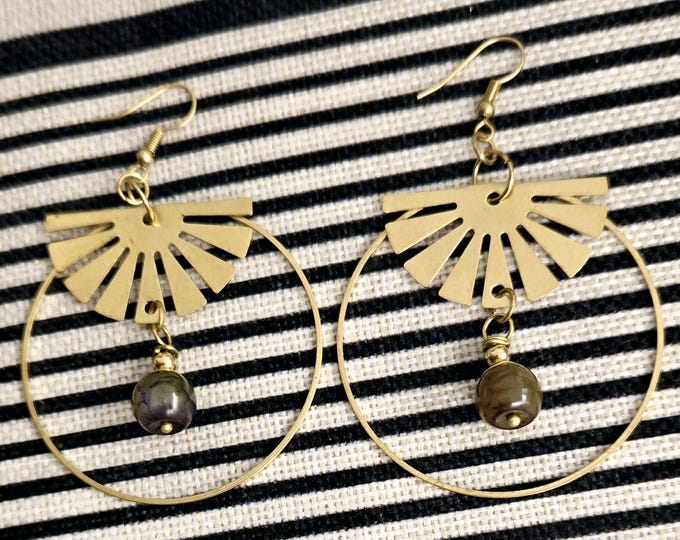 Raw Brass Earrings