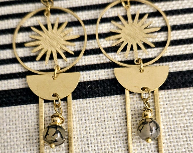 Raw Brass Earrings