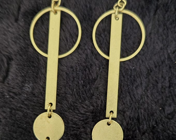 Raw Brass Earrings