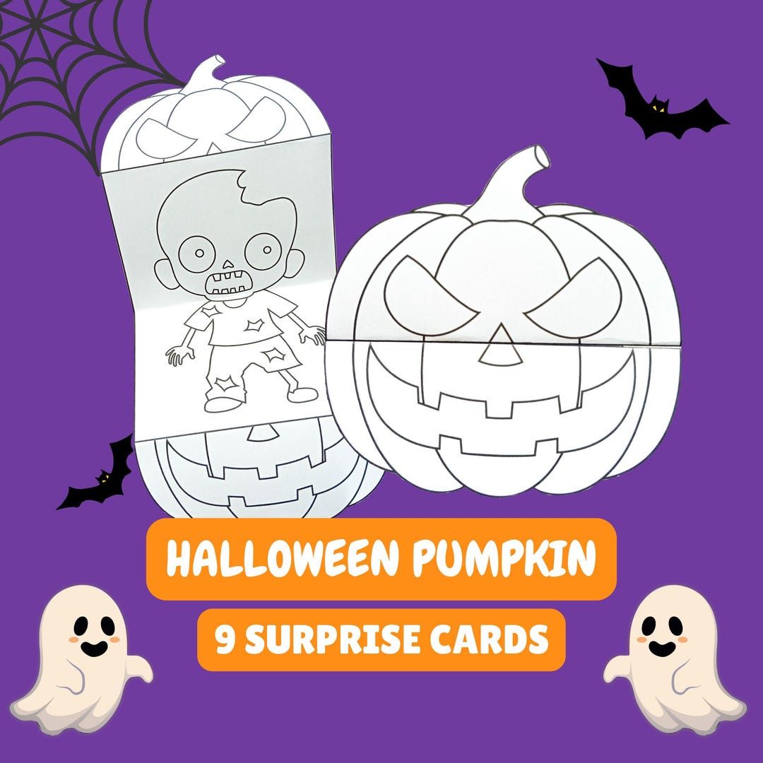 9 Halloween Hand Puppets Printable Surprise Cards for Kids Halloween ...