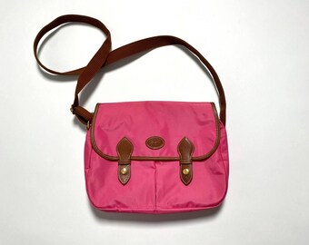 Longchamp Pink French Nylon Messenger Bag