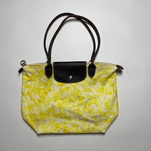 Longchamp Le Pliage Darshan Floral Tote Yellow | Limited Edition Canvas Foldable Bag | French Designer Purse
