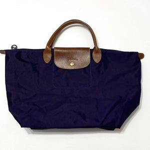 Longchamp Le Pliage Tote Bag Purple | Nylon Shoulder Handbag