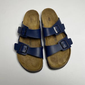 Birkenstock - Sandales en cuir Arizona pour hommes EU 47 UK 12 M | Claquettes classiques à deux brides | Assise plantaire marron confortable fabriquée en Allemagne