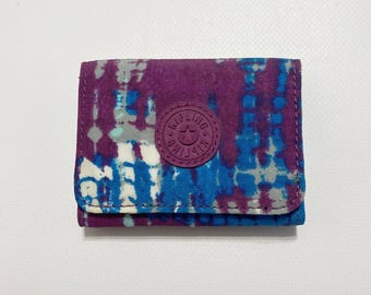 Vintage Kipling  Money Multicolor TieDye Print Wallet