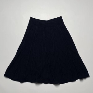 Sandro Paris Jaklyn Knit Skirt | Size 2 (M) | Black Cotton Blend | Minimal French Style