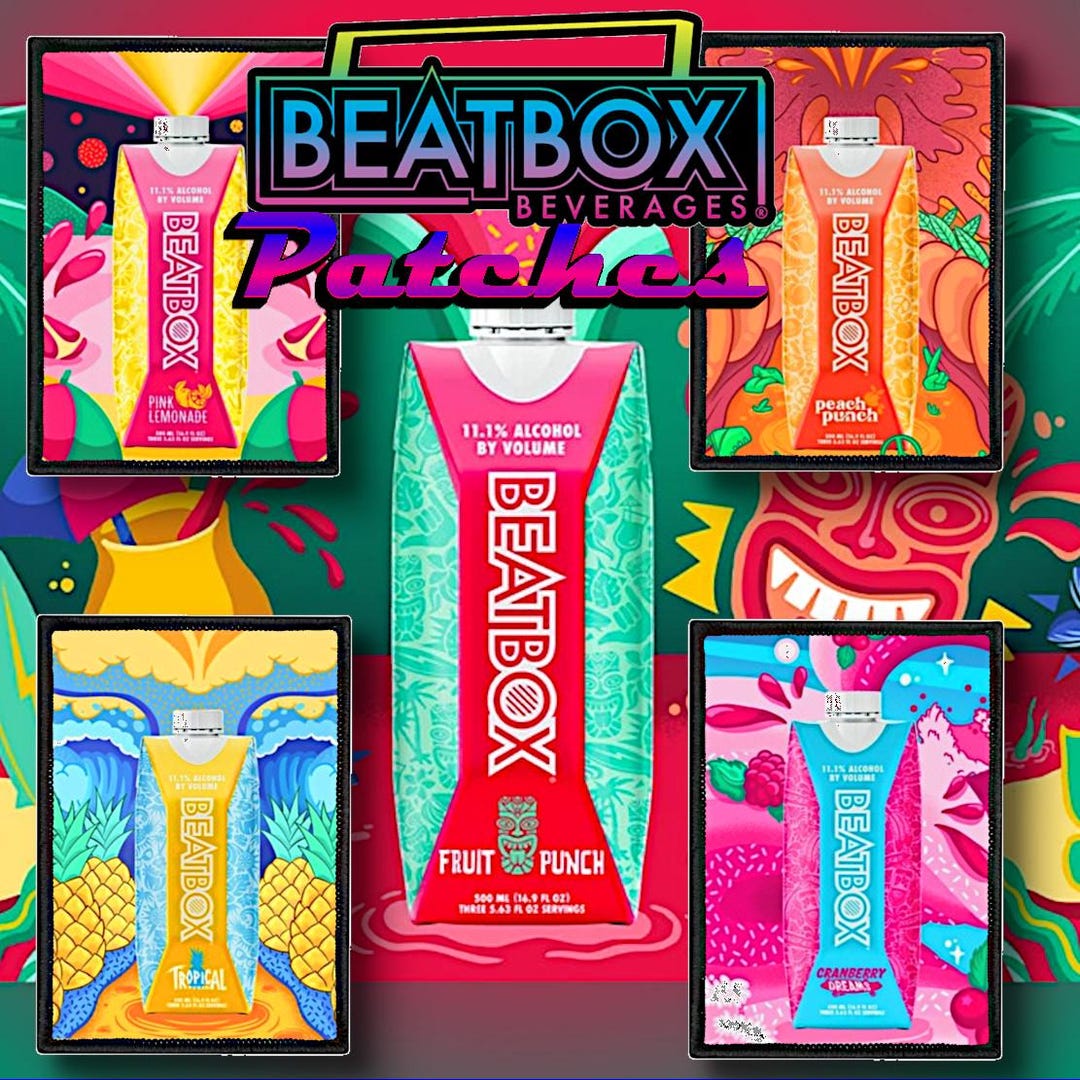Custom Beat Box Easy Iron-on Patches Rave Accessory Fun Festival Flair ...