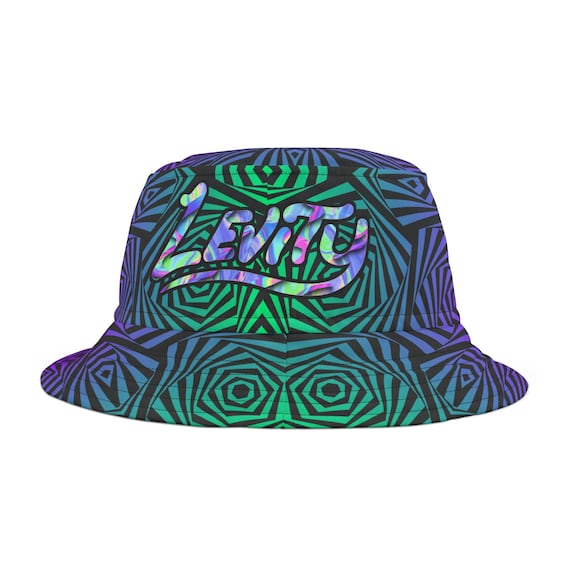 Levity Bucket Hat, Sick Holographic Psychedelic Rave Accessory
