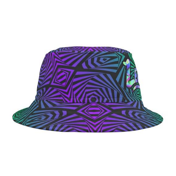Levity Bucket Hat, Sick Holographic Psychedelic Rave Accessory