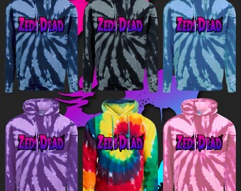 Sweat à capuche imprimé tie-dye Zeds Dead : tenue de festival résistante à la transpiration