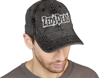 Zeds Dead Embroidered Baseball Hat, Vintage Distressed Otto Cap