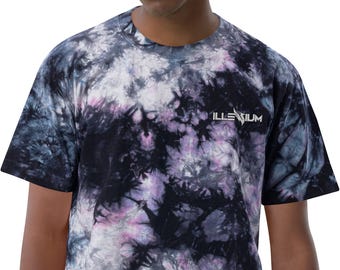 Illenium Embroidery Tie-Dye Rave T-shirt for Men Women Unisex