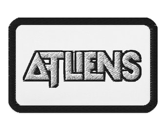 Atliens Embroidered Iron On Patches, Rave Outfit Accessory, Festival Gifts