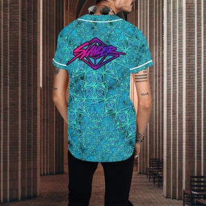 Slander Jersey Button Up Rave-tröja med festivalmotiv för män, kvinnor, unisex