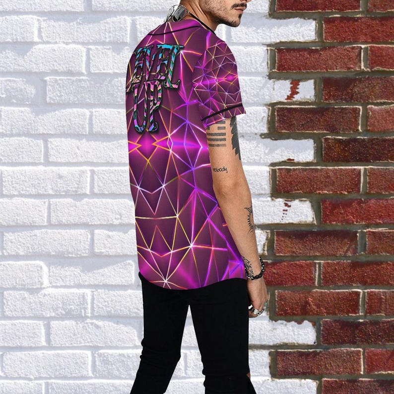 Camiseta Level Up: Camisetas con botones para festivales y raves para hombre, mujer y unisex. imagen 8
