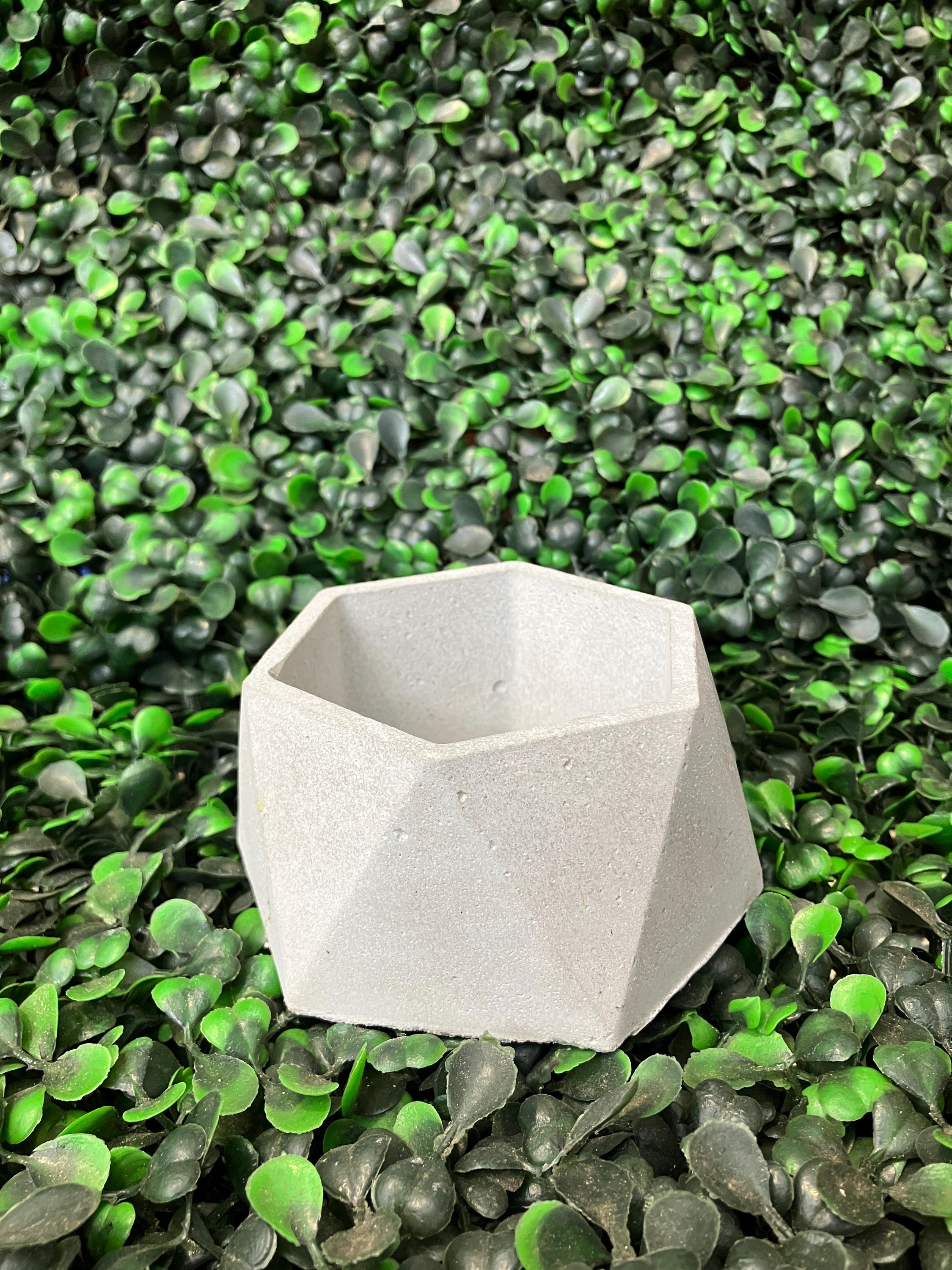 コンクリート六角形プランター GEM - Etsy 日本