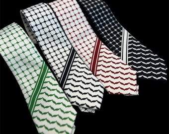 Palestijnse keffiyeh-stropdas - stropdas - kefiya - watermeloen - Palestina - vlinderstrik - formeel