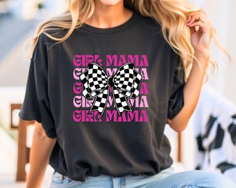 Girl Mama geruite strik, png