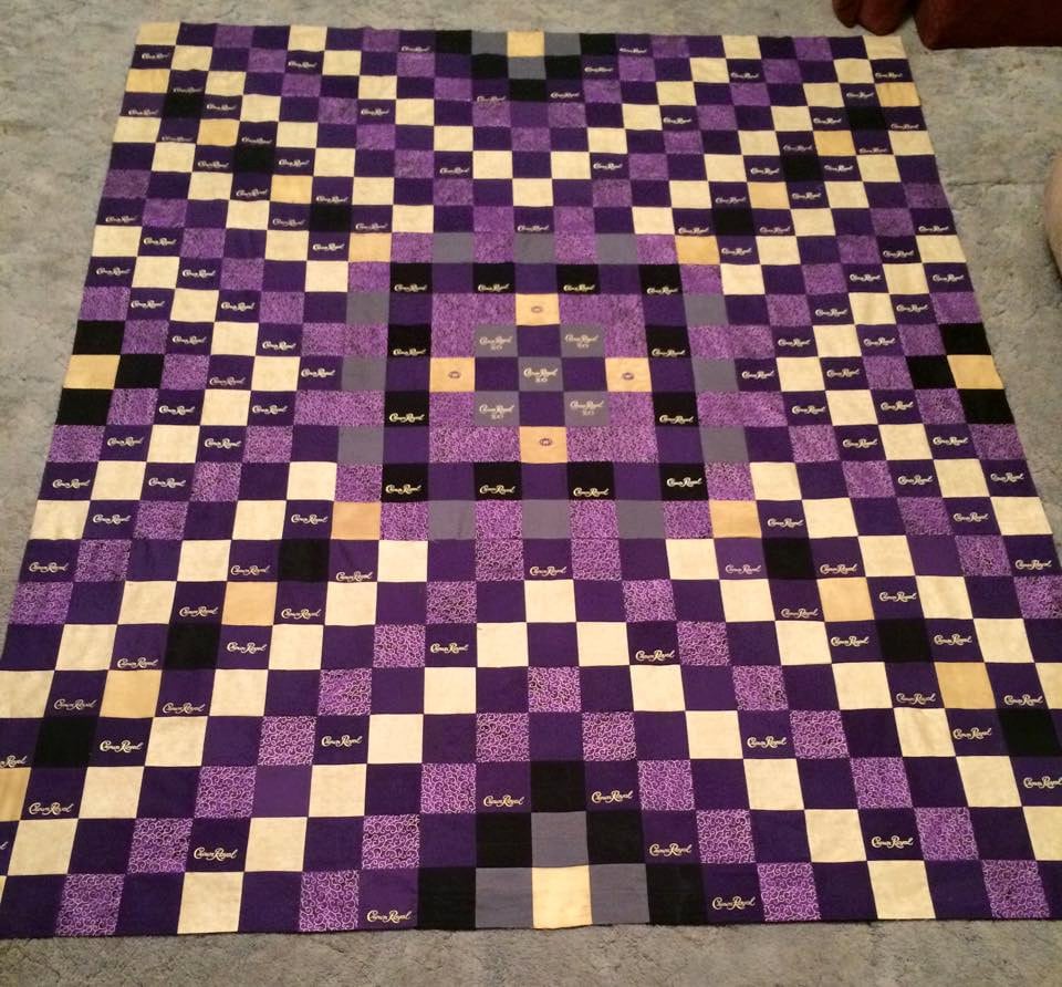 Crown Royal Quilt Custom Quilts made with Crown Royal Bags Etsy