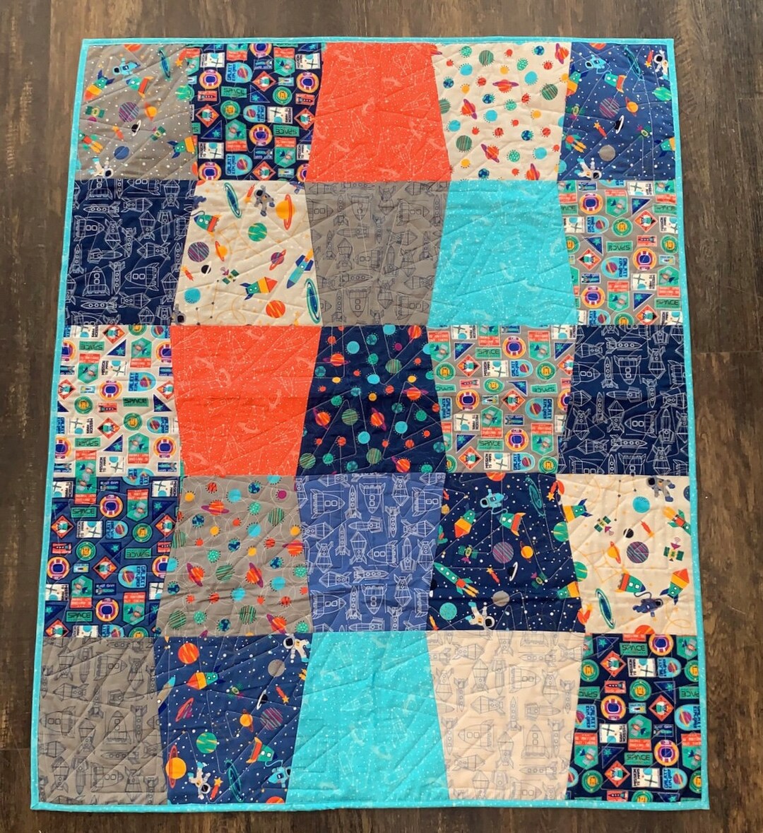 Handmade Solar System Baby Quilt Baby Boy Space Quilt Baby Etsy