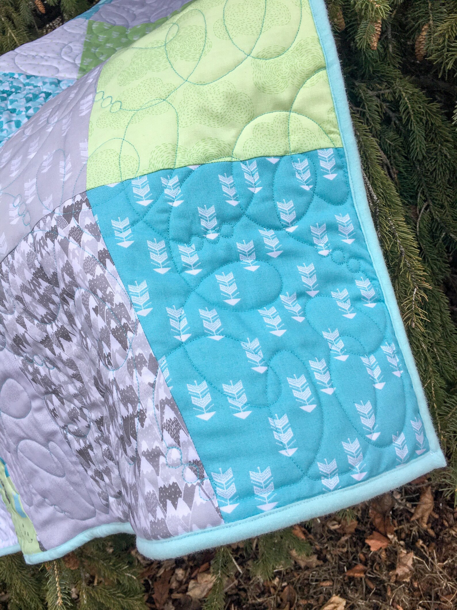 Baby Boy Quilt Woodland, Baby Boy Quilt, Baby Boy Blanket, Crib Quilt