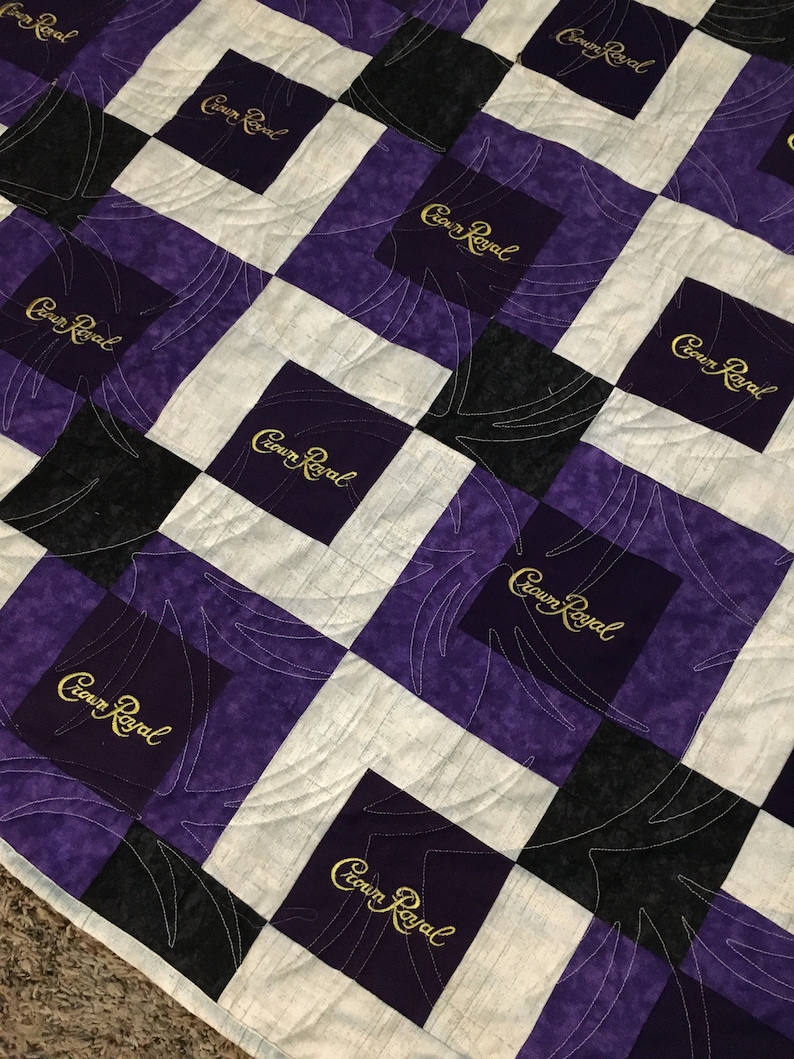 Custom Crown Royal Quilt, Custom Quilts Made With Crown Royal Bags