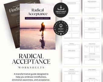 Radical Acceptance Worksheets, Mindfulness Exercises (PDF format)