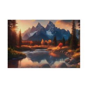 Grand Teton Nationalpark | Motiv Berg Puzzle | 110/252/520/1014 Teile | Familienaktivität | Entspannend und herausfordernd